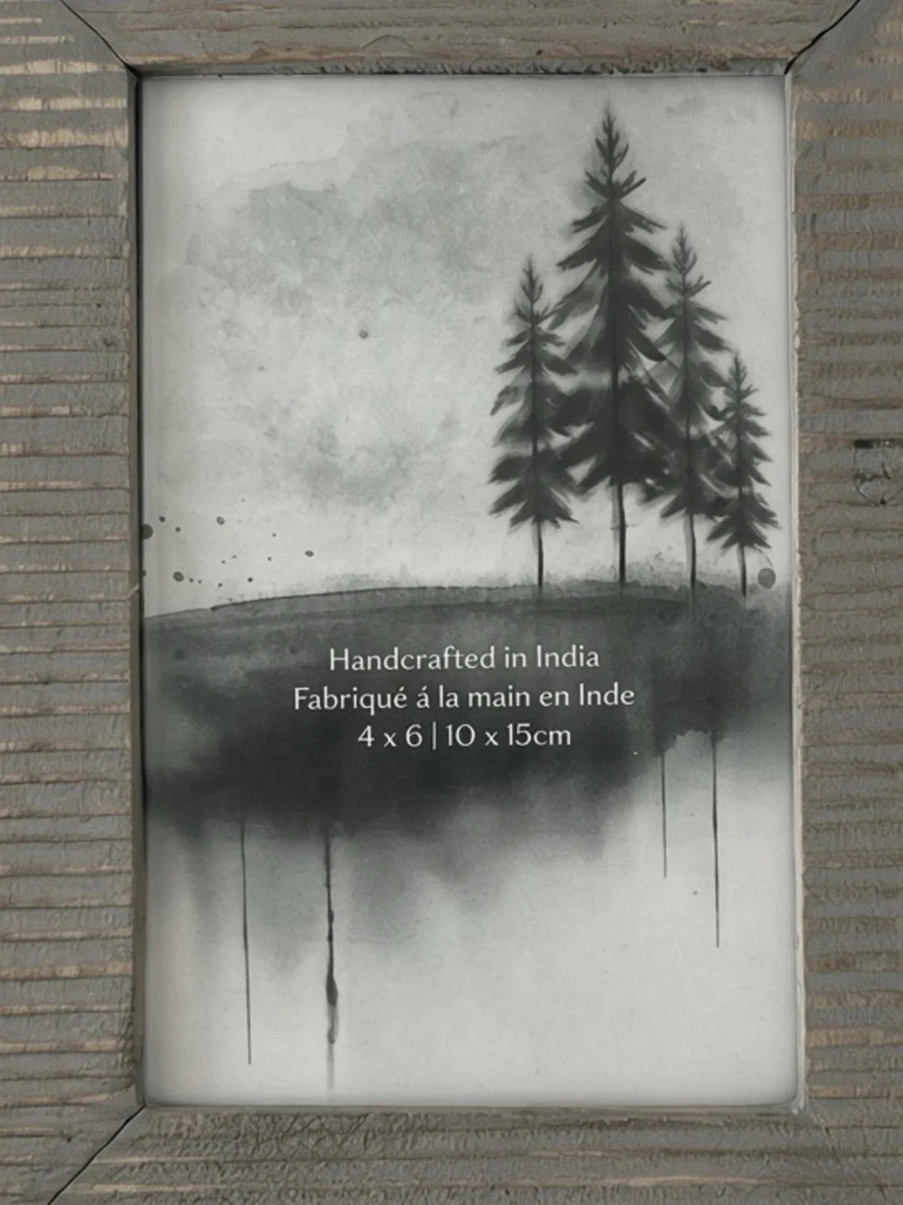 Shakti Exports 4x6 Rustic Distressed Wood Photo Frame Farmhouse Gray Whitewash